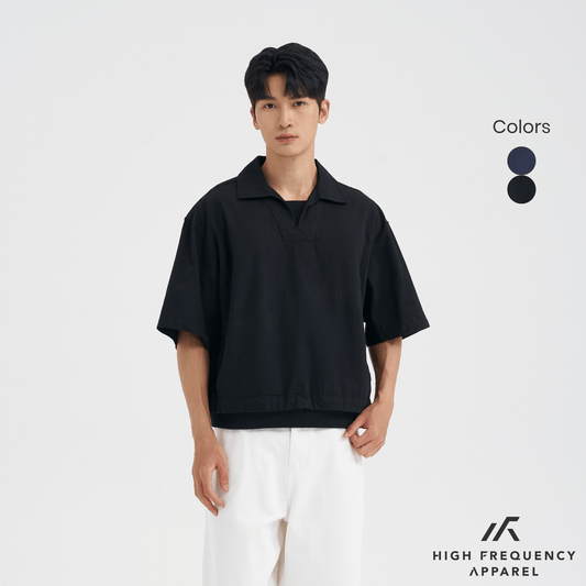 Oversized Boxy Faux 2-Piece Tee