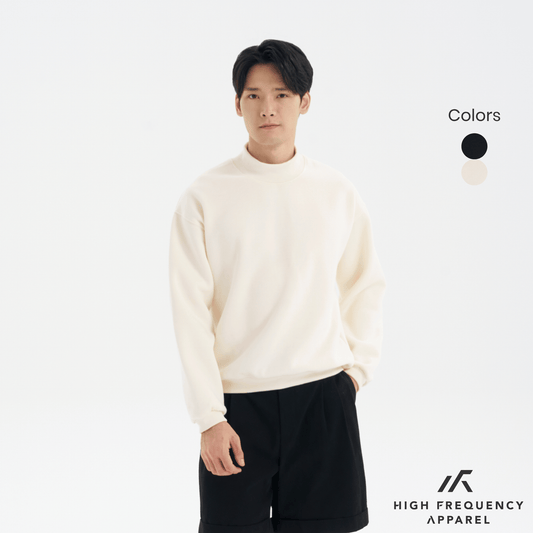 Mock Neck Long Sleeve Sweatshirt