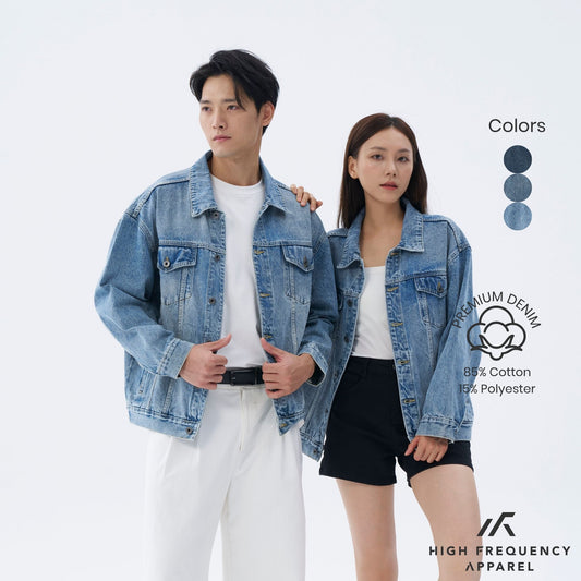 HFA Unisex Oversized Denim Jacket – Timeless Relaxed Fit