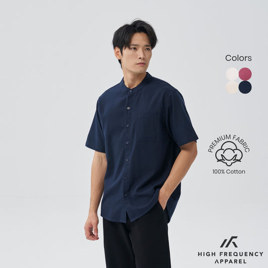 HFA Men’s Mandarin Collar Short Sleeve Shirt