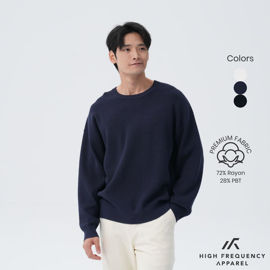 HFA Unisex Loose Fit Heavyweight Knitted Long Sleeve Pullover