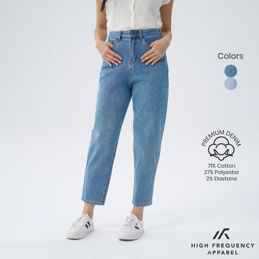 HFA Women’s High Waisted Ankle-Length Mom Denim Jeans