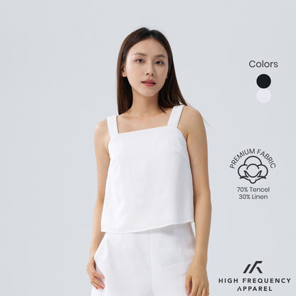 HFA Women's Padded Sleeveless Top with Ruched Straps