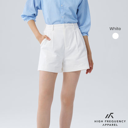 HFA Women's Double Pleated Chino High-Waisted Shorts