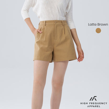 HFA Women's Double Pleated Chino High-Waisted Shorts