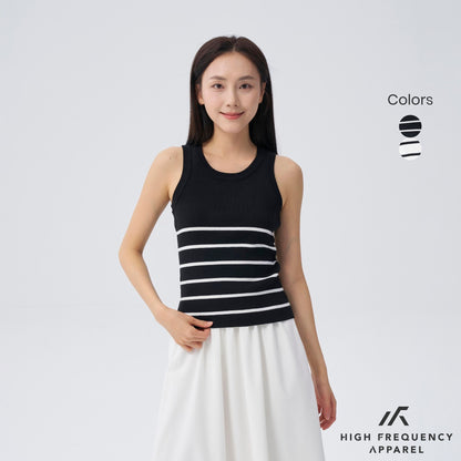 HFA Women’s Half Striped Knitted Tank Top