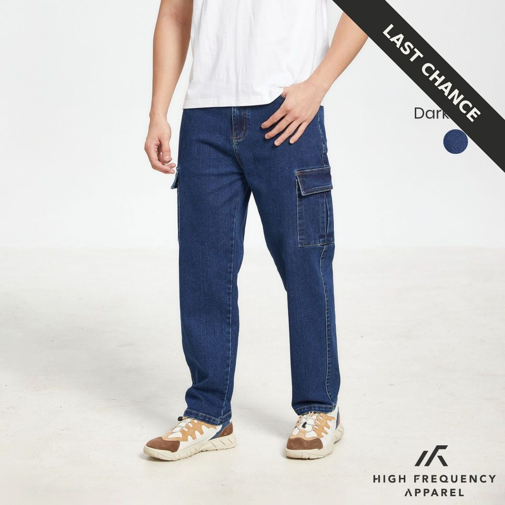 unisex cargo denim jeans