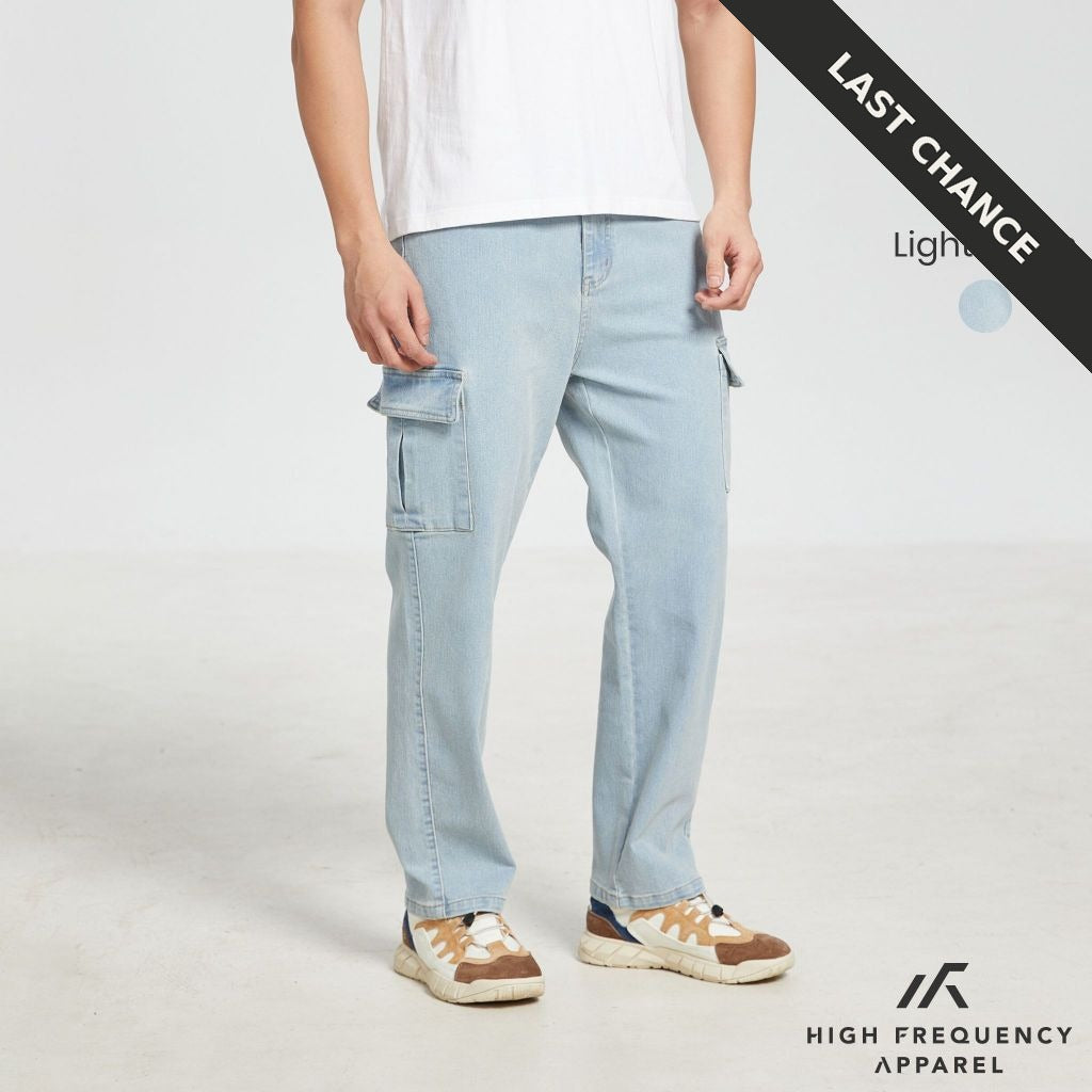 unisex cargo denim jeans