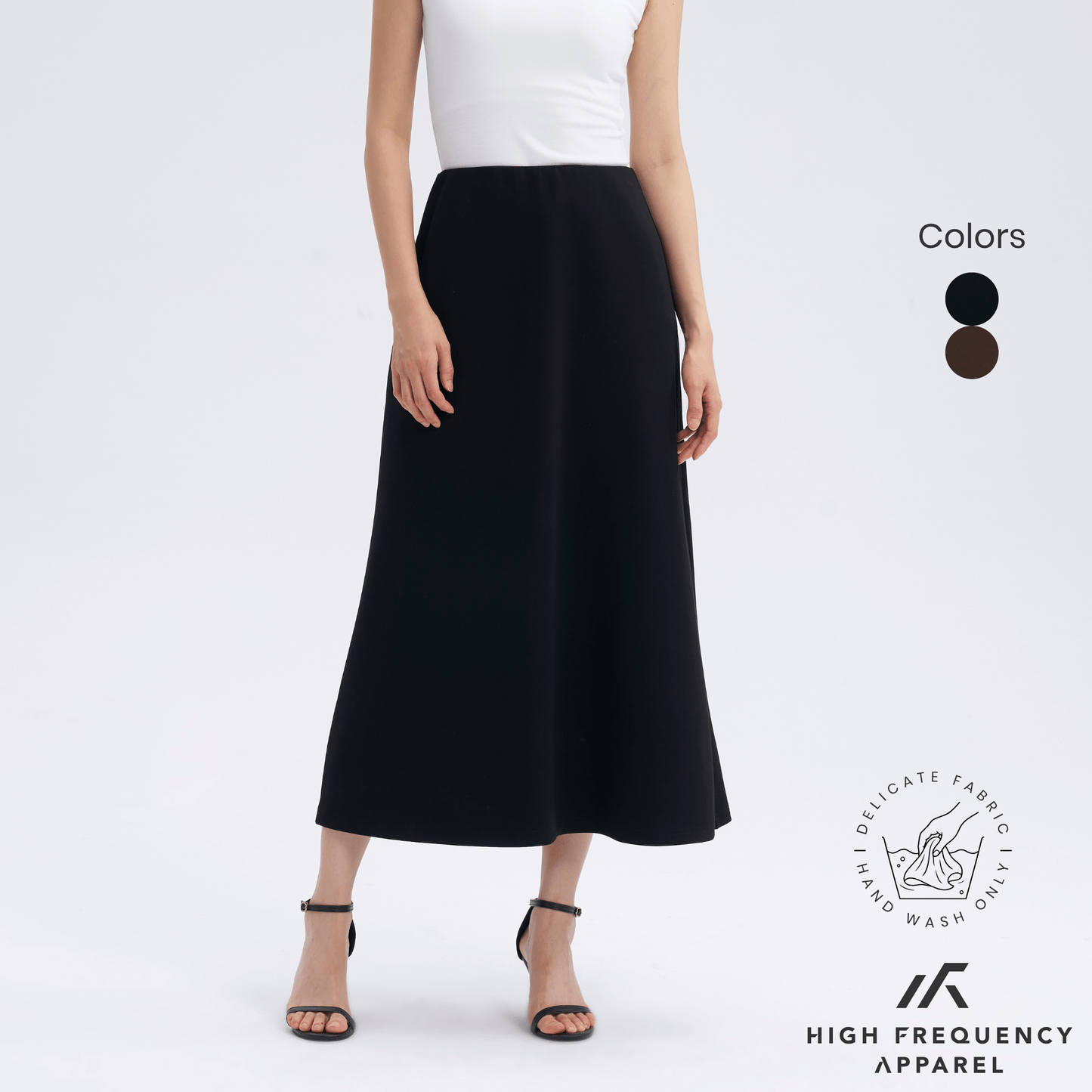 women's minimalist tencel flowy maxi skirt