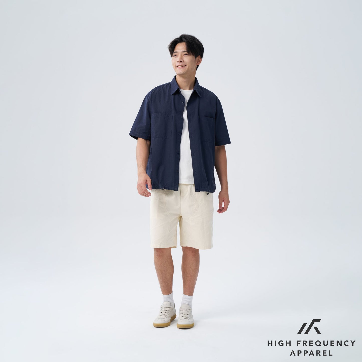 hfa men's oversized short sleeve shirt with spring clasp