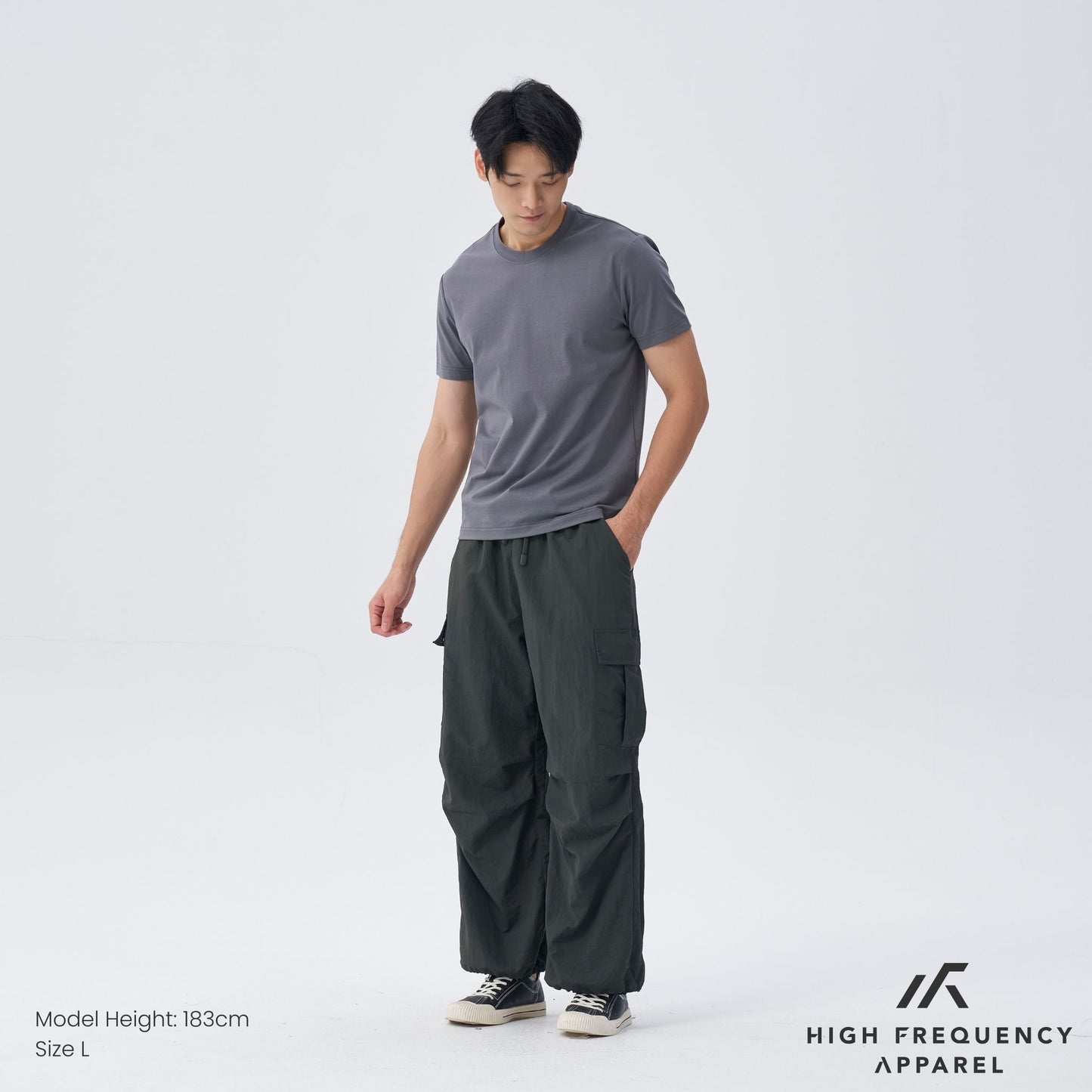 unisex waterproof wide leg cargo pants with adjustable cuffs