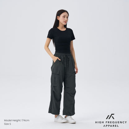 Unisex Waterproof Wide Leg Cargo Pants With Adjustable Cuffs