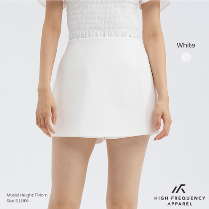 Clean Cut Waistband Flap Skorts with Pocket