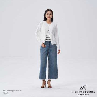 HFA Women’s Crew Neck Long Sleeve Cardigan