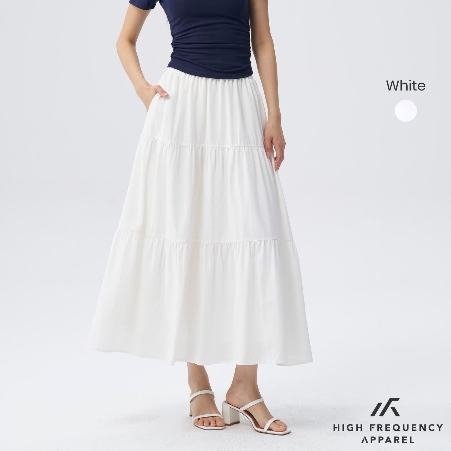 hfa women’s 3-tier flow maxi skirt