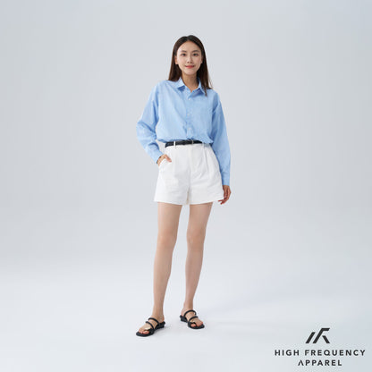 HFA Women's Double Pleated Chino High-Waisted Shorts