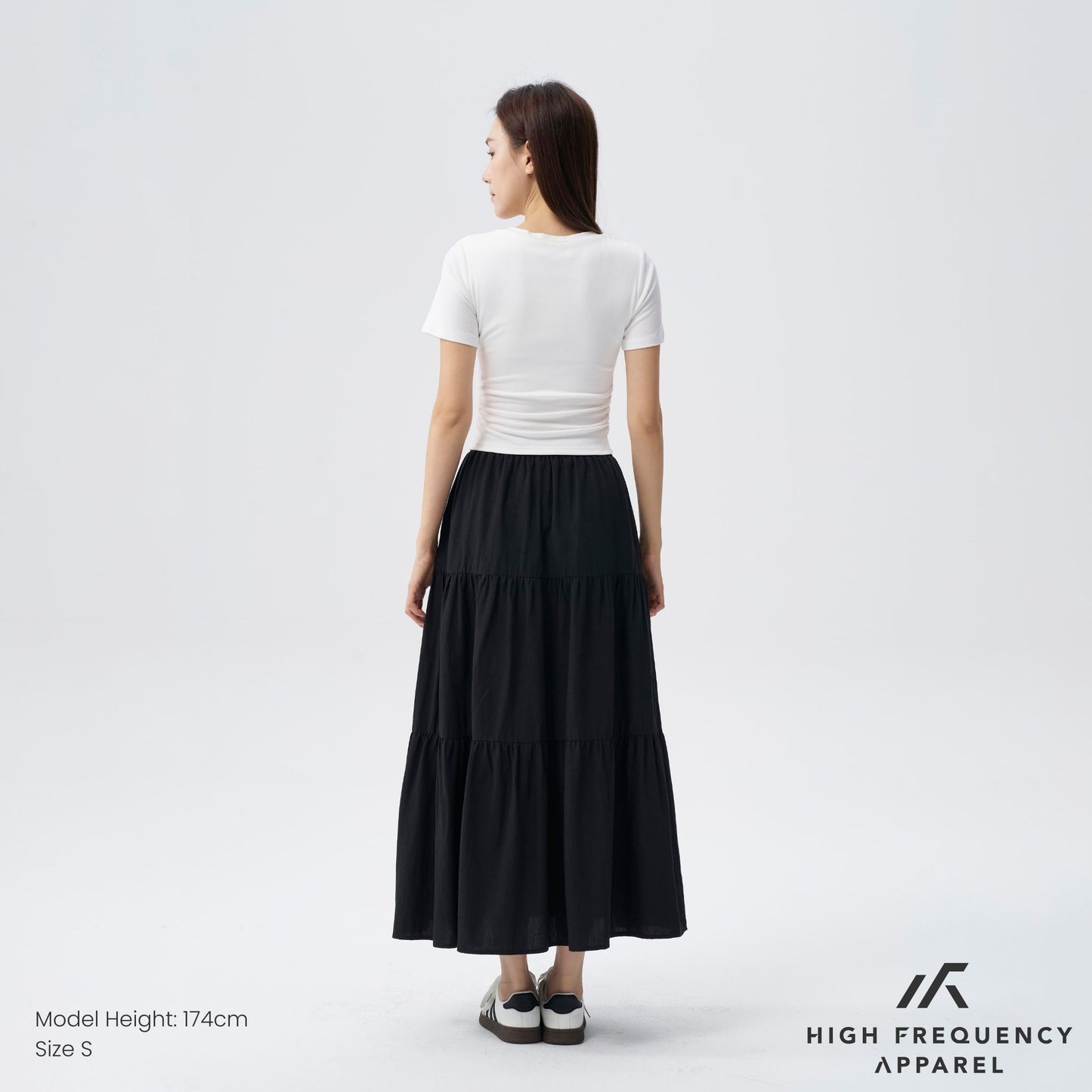 hfa women’s 3-tier flow maxi skirt