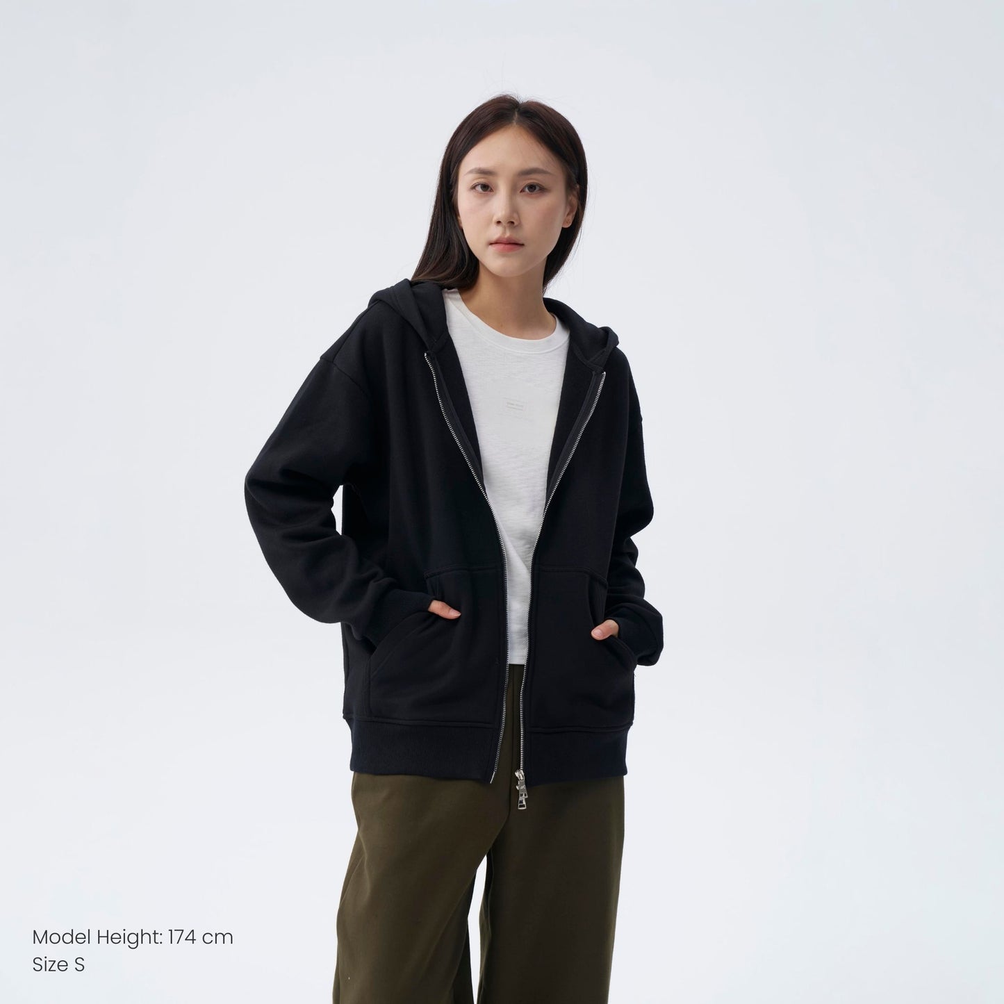 hfa unisex two-way zipper fleece hoodie