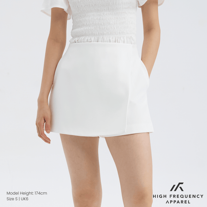 Clean Cut Waistband Flap Skorts with Pocket