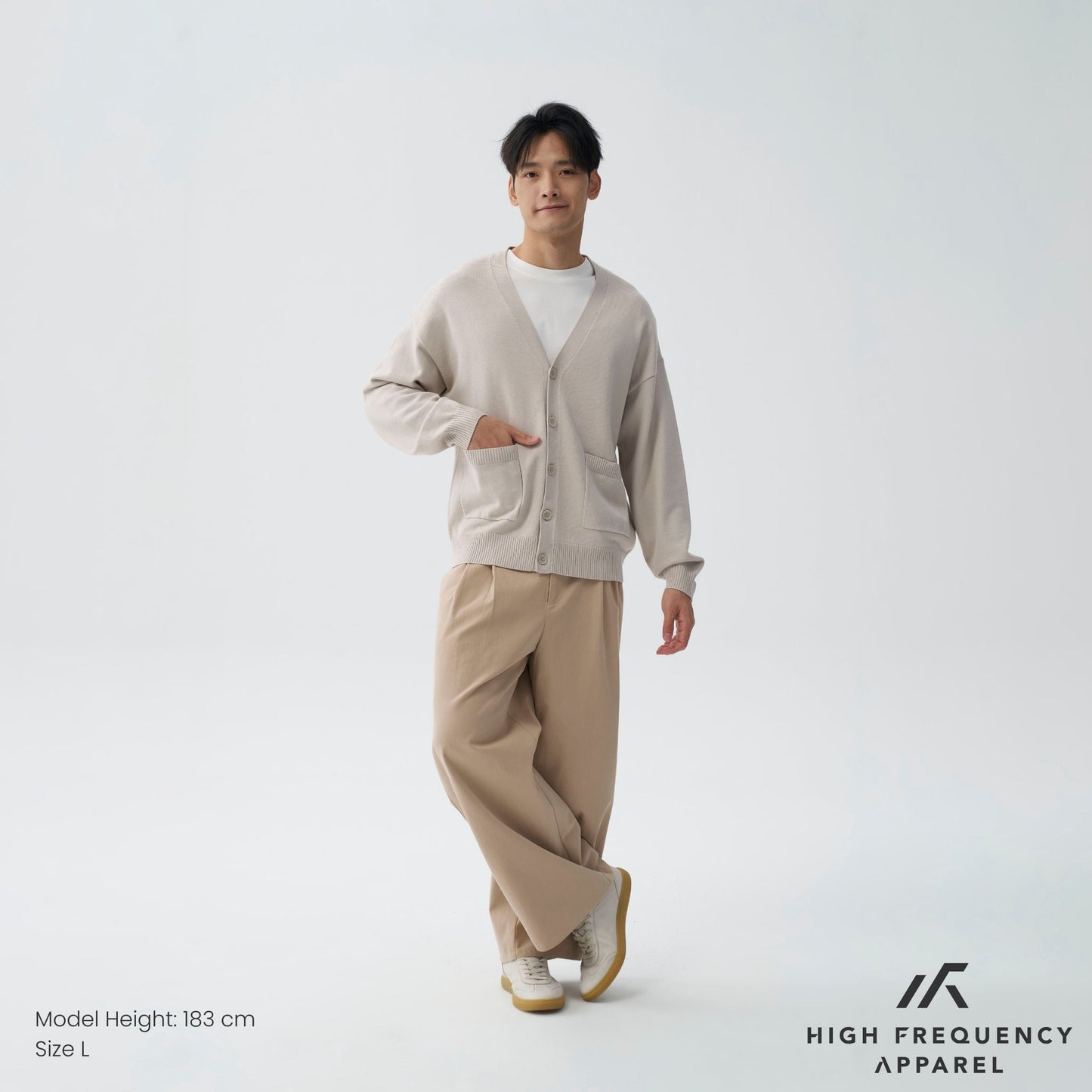 hfa men's double pleated wide leg chino pants