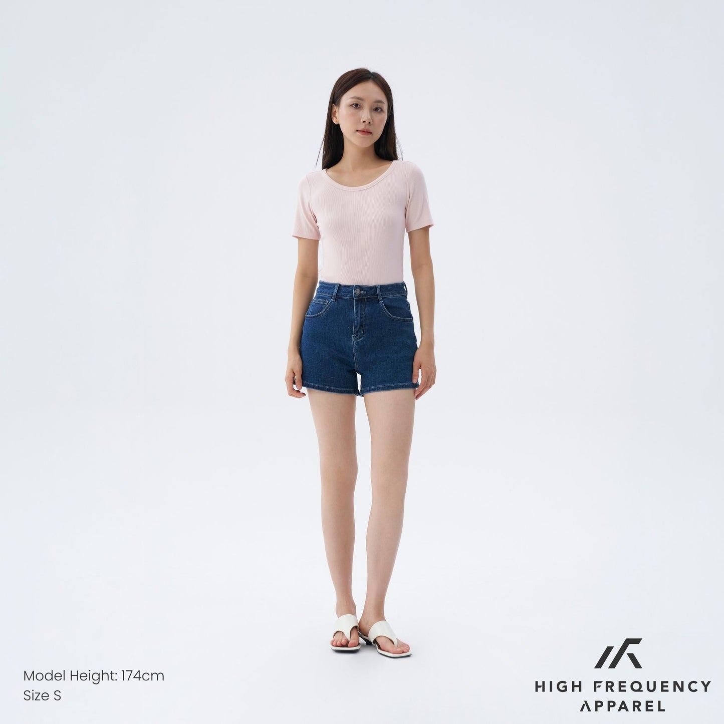 hfa women’s wide neck half sleeve ribbed tee – stretch fit essentials