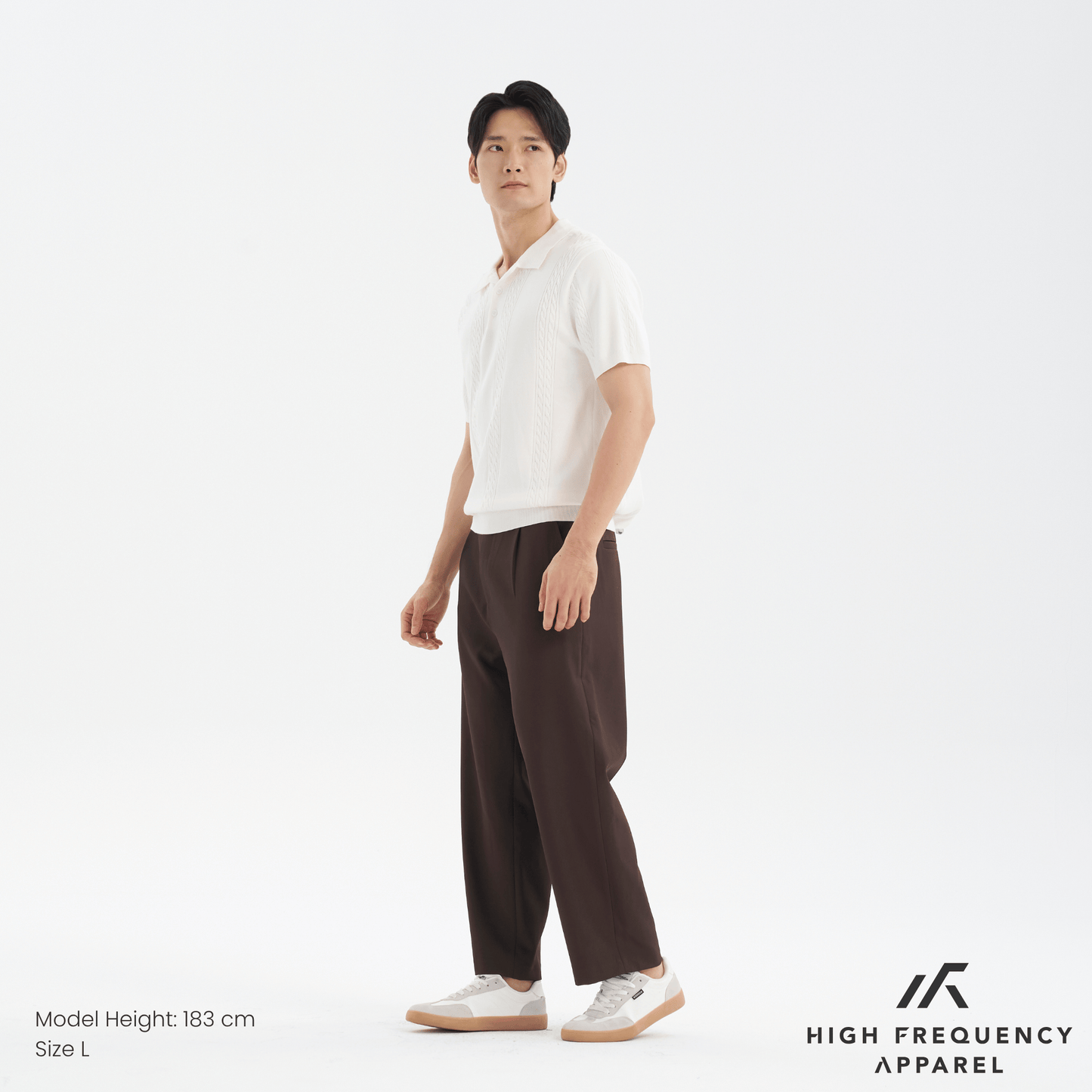 men’s single pleated creasefree work trousers