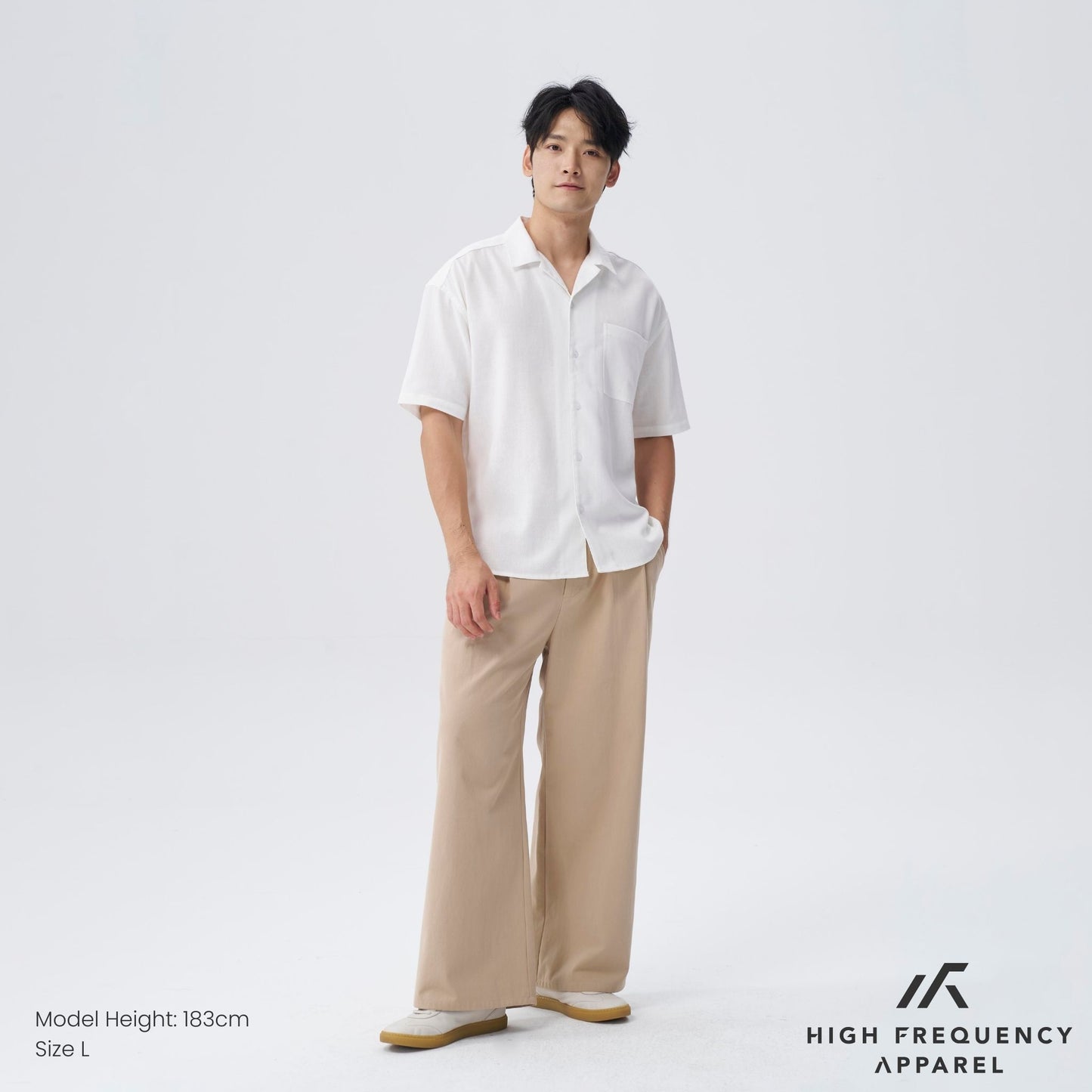 hfa men’s camp-collar short sleeve shirt - relaxed fit