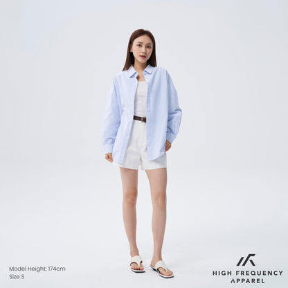 [PRE-LAUNCH] HFA Unisex Striped Ultra Curved Hem Long Sleeve Relaxed Shirt