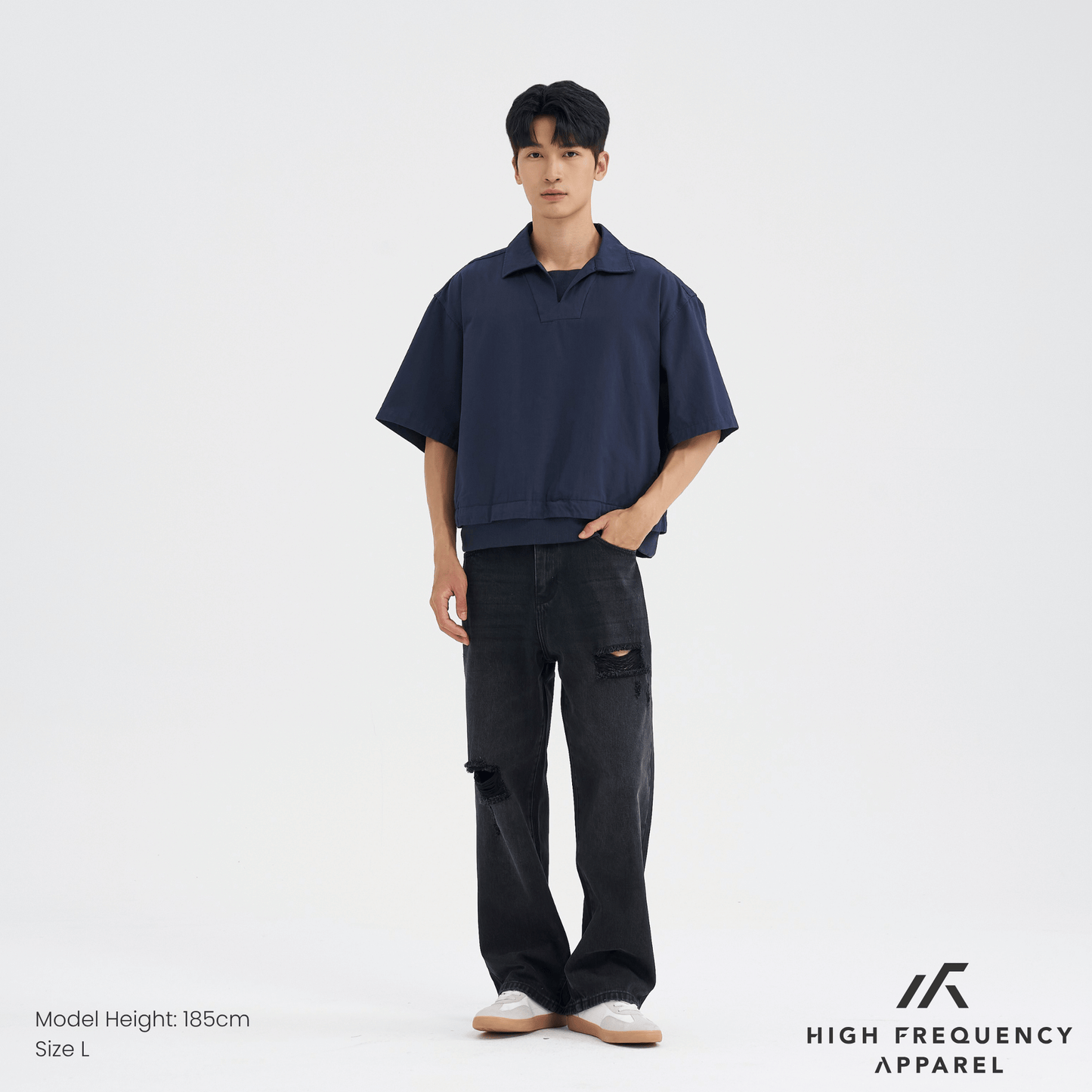 oversized boxy faux 2-piece tee
