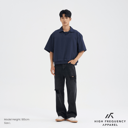Oversized Boxy Faux 2-Piece Tee