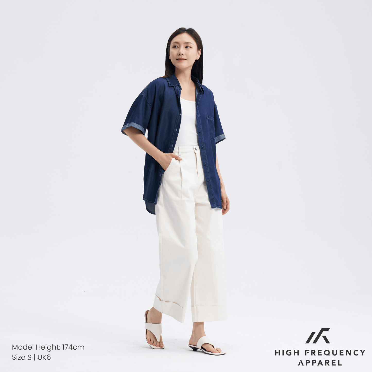 pleated cuffed hem pants
