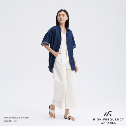 Pleated Cuffed Hem Pants