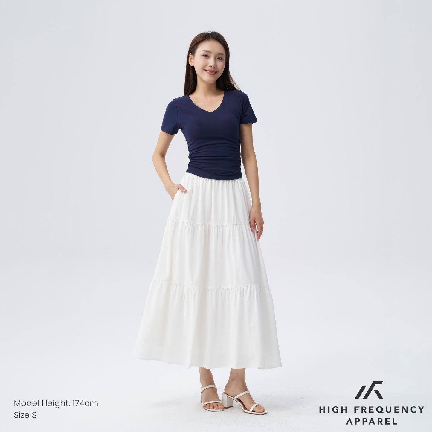 hfa women’s 3-tier flow maxi skirt
