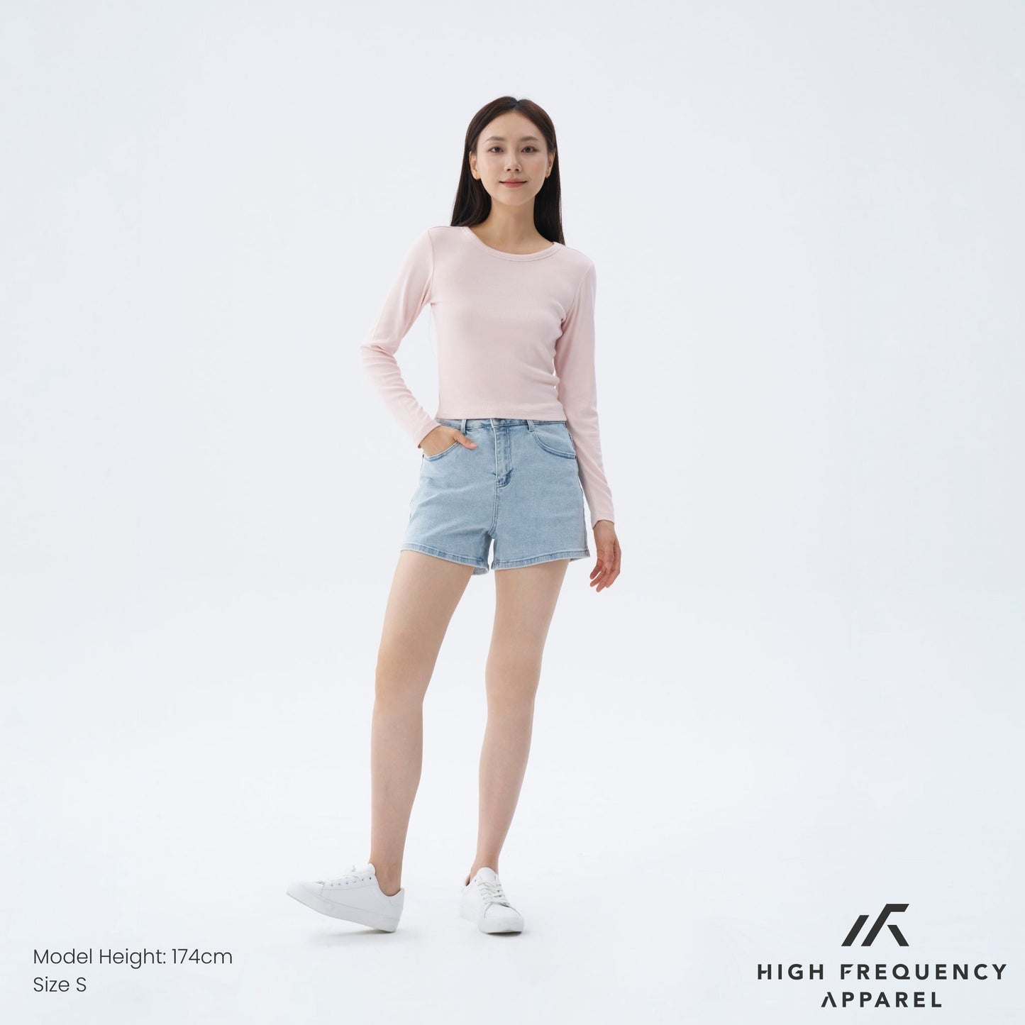 hfa women’s long sleeve ribbed tee – stretch fit essentials