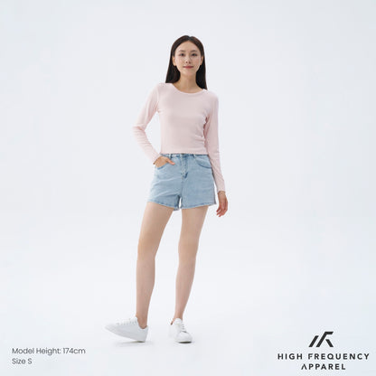 HFA Women’s Long Sleeve Ribbed Tee – Stretch Fit Essentials