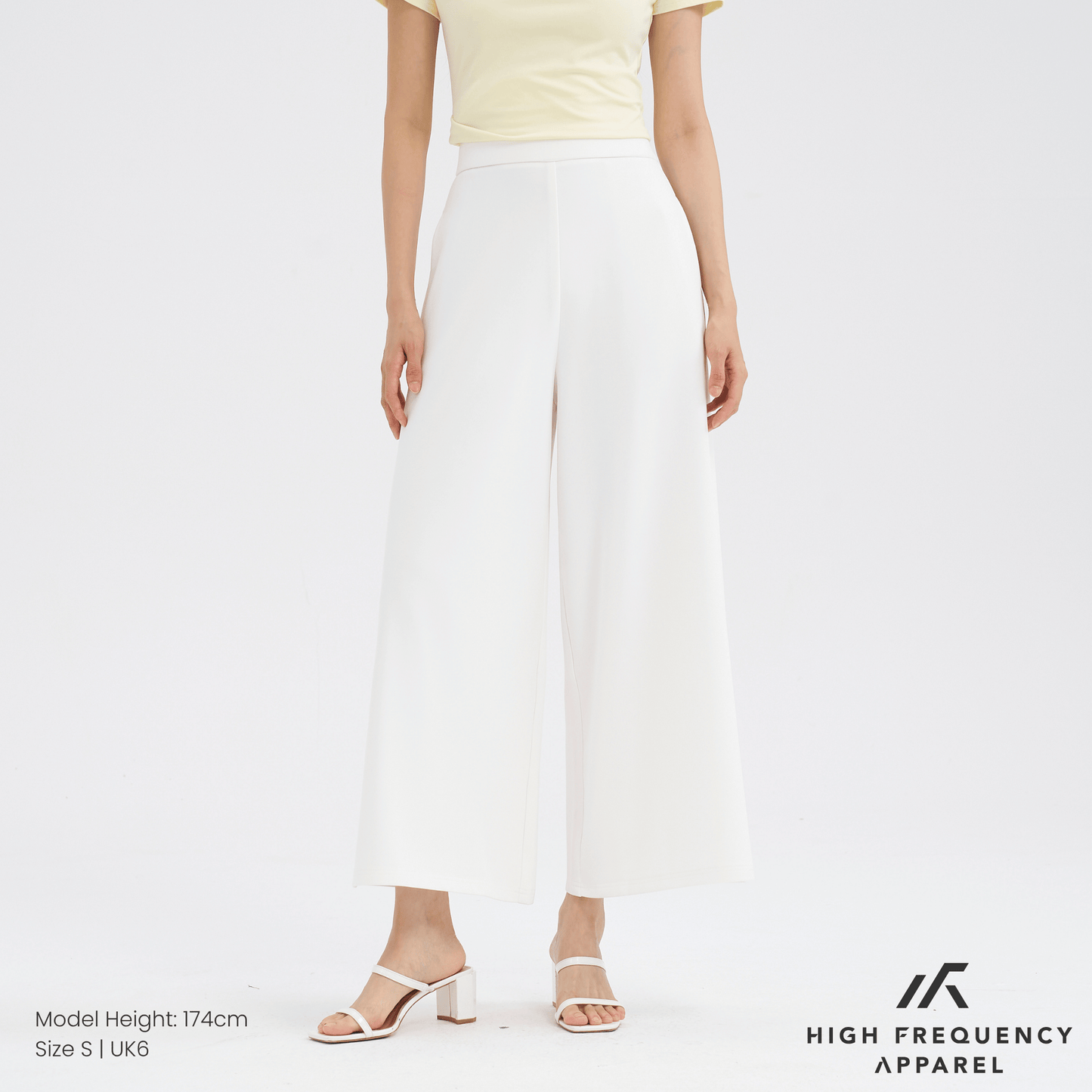 mesh wide leg elastic-waist pants
