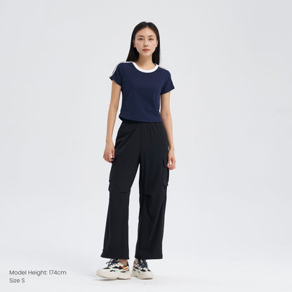 Striped Curved Hem Baby Tee