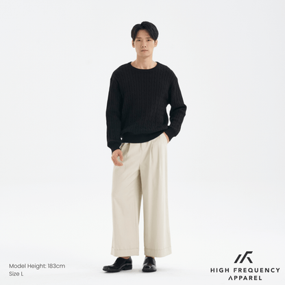 Men’s Cable Knit Long Sleeve Pullover
