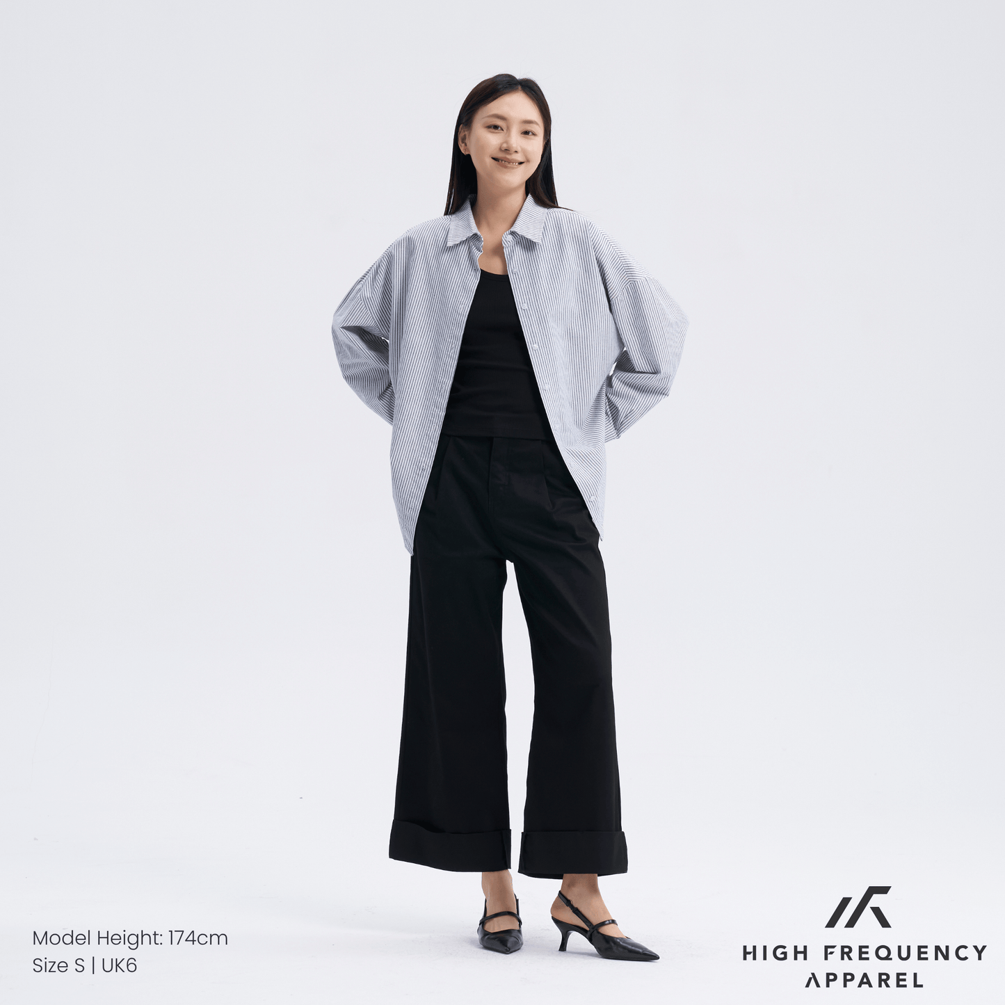 pleated cuffed hem pants