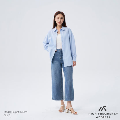 HFA Unisex Ultra Curved Hem Long Sleeve Relaxed Shirt