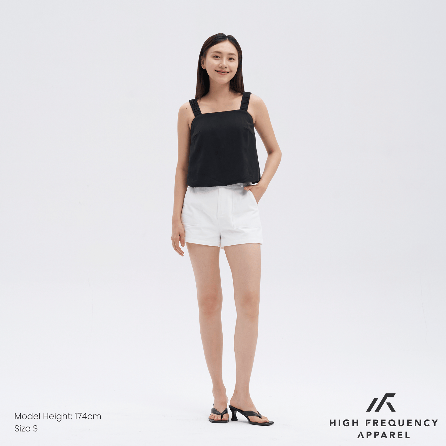 structured panel pocket shorts with waistband