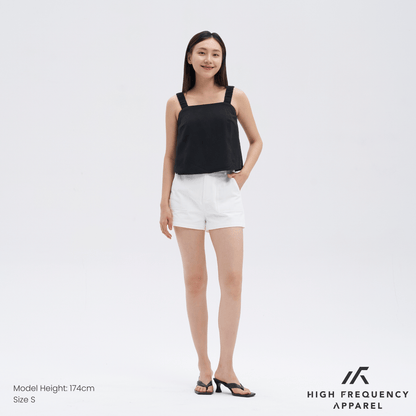 Structured Panel Pocket Shorts With Waistband