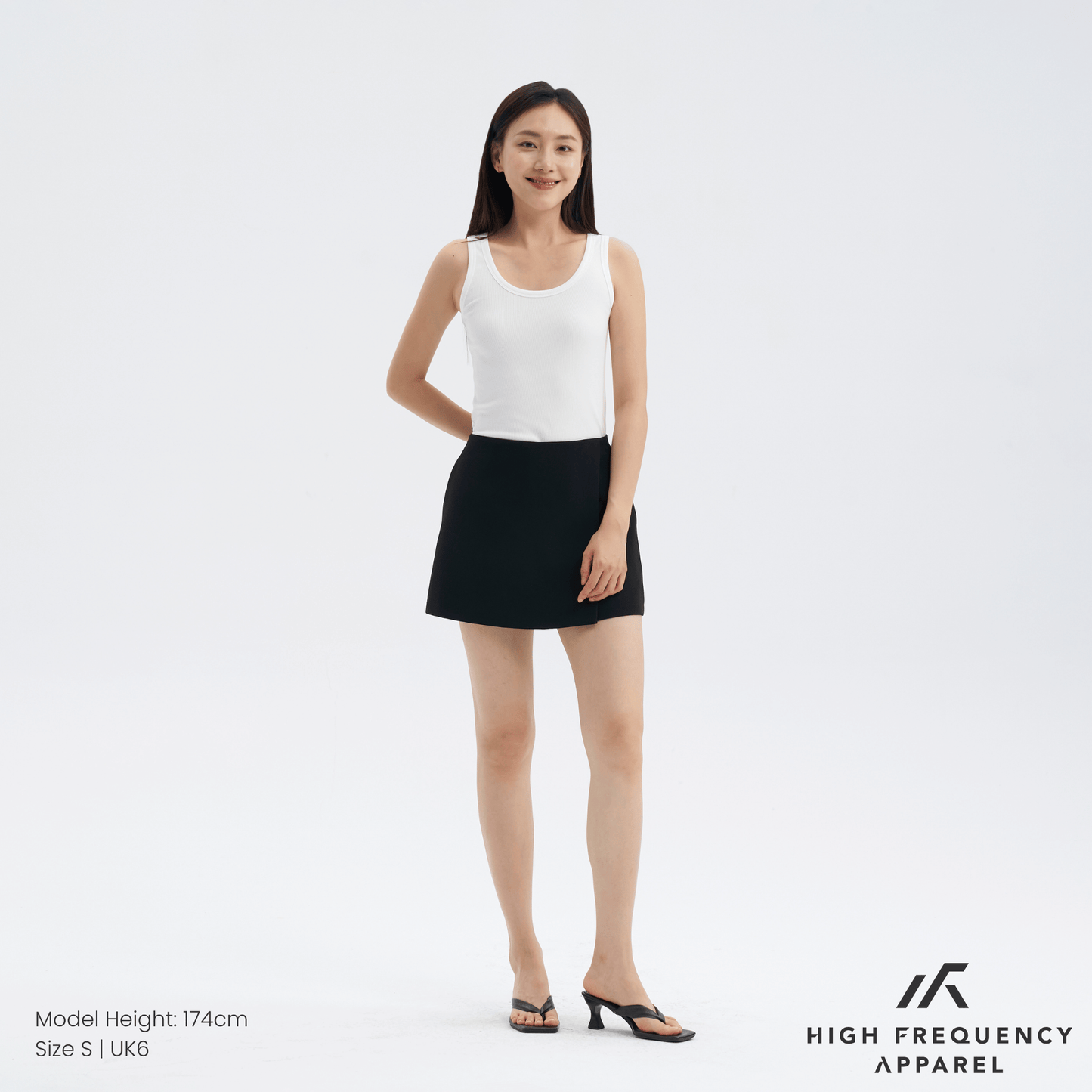 clean cut waistband flap skorts with pocket