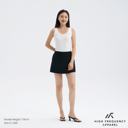 Clean Cut Waistband Flap Skorts with Pocket