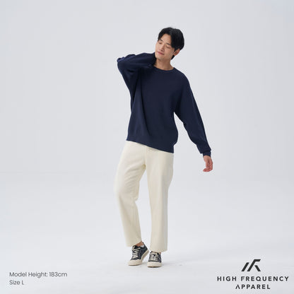 HFA Unisex Loose Fit Heavyweight Knitted Long Sleeve Pullover