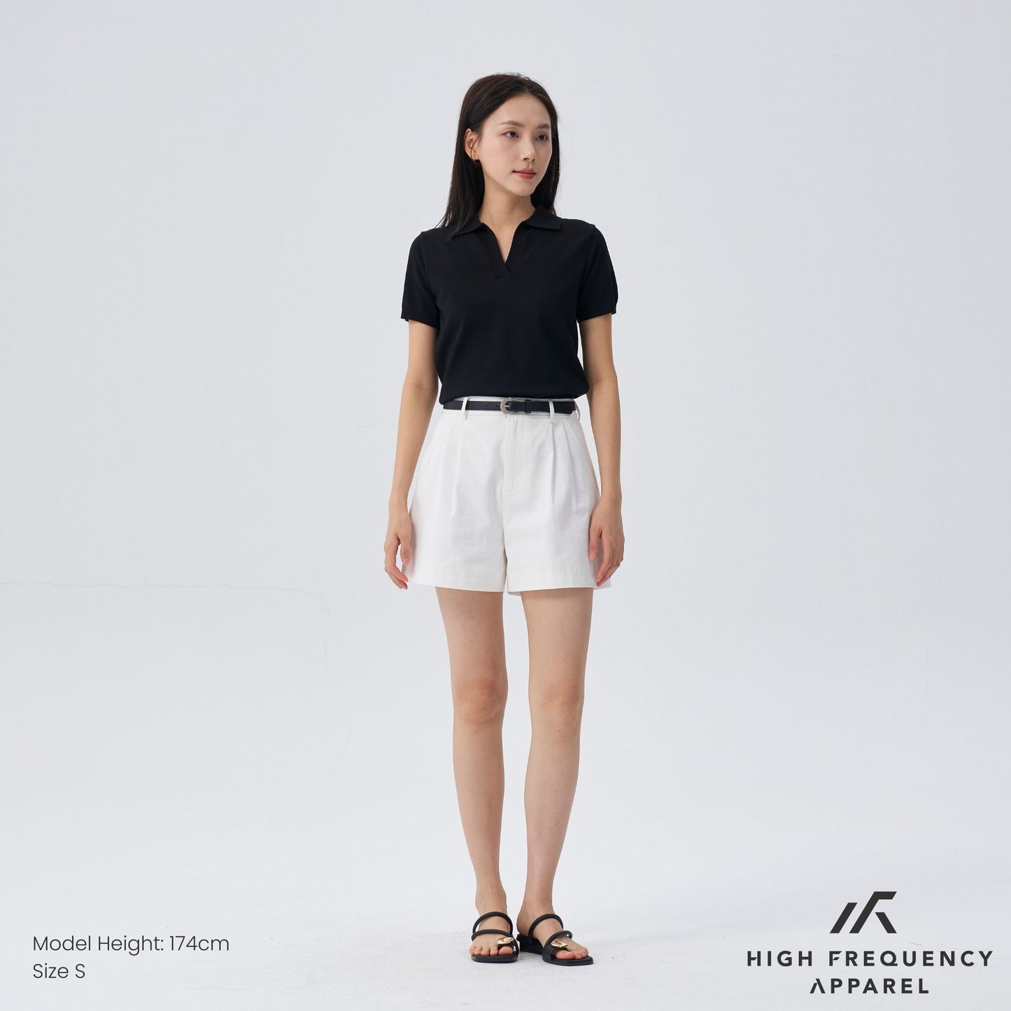 hfa women’s knitted buttonless polo