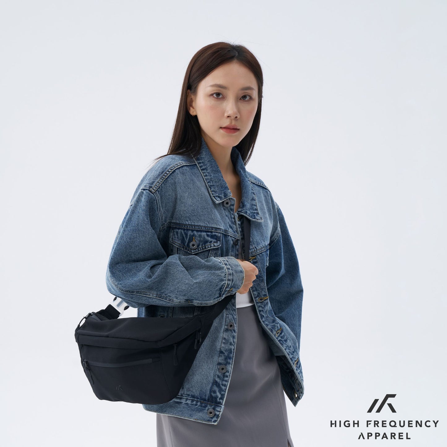 hfa unisex urban crossbody bag – multi-compartment with waterproof zippers