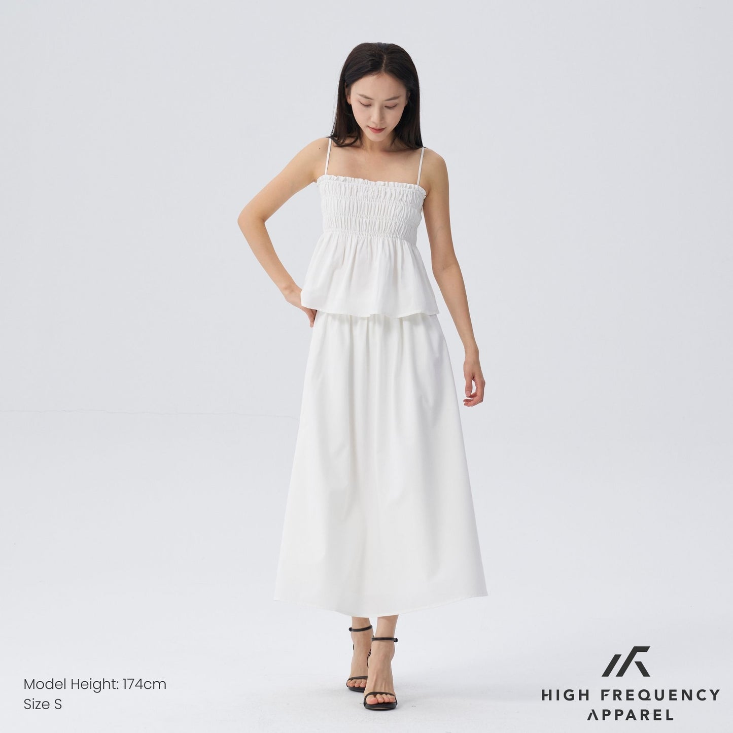 hfa women’s midaxi drape skirt with elasticated waist and back zipper