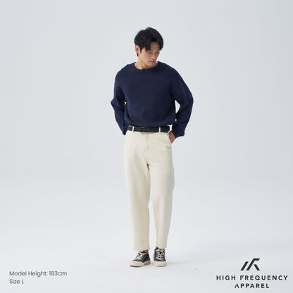 HFA Unisex Loose Fit Heavyweight Knitted Long Sleeve Pullover