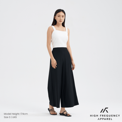 Mesh Wide Leg Elastic-Waist Pants